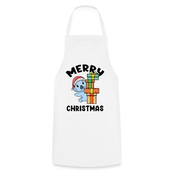 Joyeux Noël Koala - Tablier de cuisine - blanc - Devant - AI Model Male 185 dark (185cm)