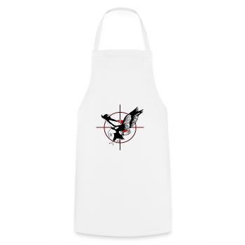 Eagle Hunting - Cooking Apron - white - Front - AI Model Male 185 dark (185cm)