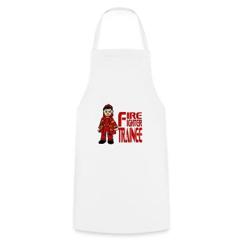 Fireman - Cooking Apron - white - Front - AI Model Male 185 dark (185cm)