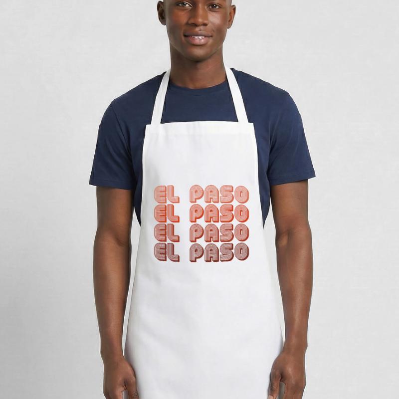 El Paso Gradient Retro Pattern Cooking Apron