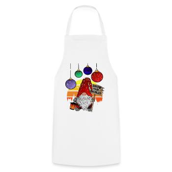 Show your Baubles - Elves Christmas Gnom - Cooking Apron - white - Front - AI Model Male 185 dark (185cm)