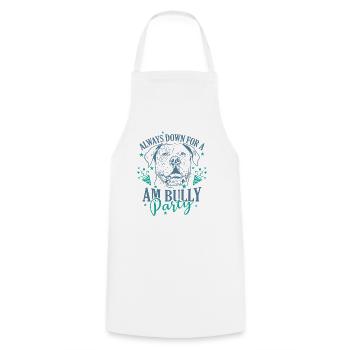 Toujours en panne pour un Bully Party Bulldog AM - Tablier de cuisine - blanc - Devant - AI Model Male 185 dark (185cm)