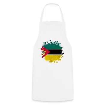 Mozambique blob flag design - Cooking Apron - white - Front - AI Model Male 185 dark (185cm)