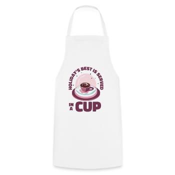 Weihnachten Schneekugel Kaffee Koffein Liebhaber - Kochschürze - Weiß - Vorne - AI Model Male 185 dark (185cm)