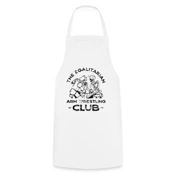 Arm Wrestling – 3 - Cooking Apron - white - Front - AI Model Male 185 dark (185cm)