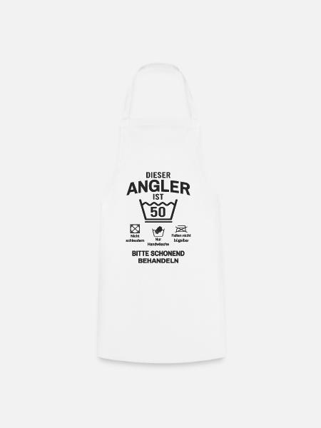 Angler 50. Geburtstag Angeln Lustig 50 Jahre - Kochschürze - Weiß