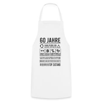 60. Geburtstag Lustig 60 Jahre Perfektion - Kochschürze - Weiß - Vorne - AI Model Male 185 dark (185cm)