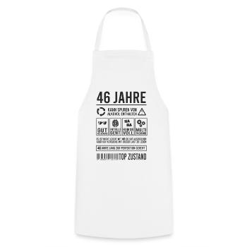 46. Geburtstag Gut Aussehend 46 Jahre - Kochschürze - Weiß - Vorne - AI Model Male 185 dark (185cm)