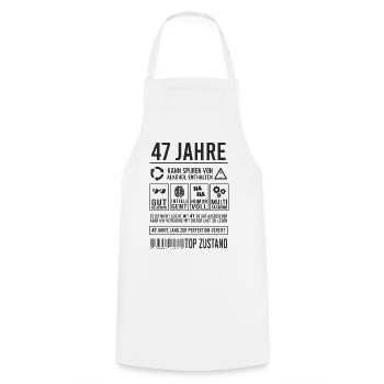 47. Geburtstag Perfektion Lustig 47 Jahre - Kochschürze - Weiß - Vorne - AI Model Male 185 dark (185cm)