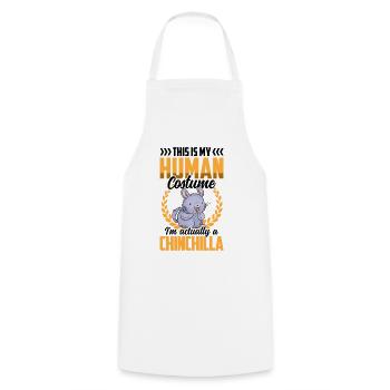 Chinchilla juste un chinchilla de rongeur costume - Tablier de cuisine - blanc - Devant - AI Model Male 185 dark (185cm)