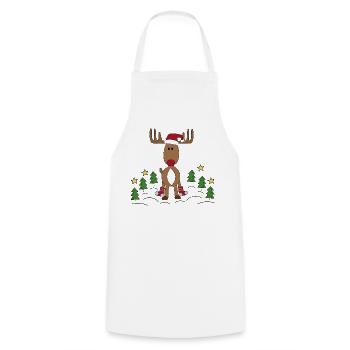 Design pour Noël - Tablier de cuisine - blanc - Devant - AI Model Male 185 dark (185cm)