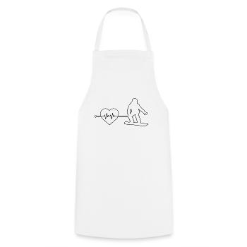 Snowboarding heartbeat - Cooking Apron - white - Front - AI Model Male 185 dark (185cm)