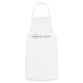 Poker heartbeat - Cooking Apron - white - Front - AI Model Male 185 dark (185cm)
