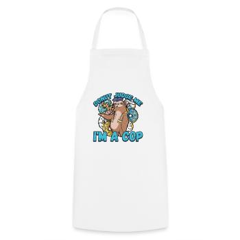 Donut Judge Me Im A Cop - Tablier de cuisine - blanc - Devant - AI Model Male 185 dark (185cm)