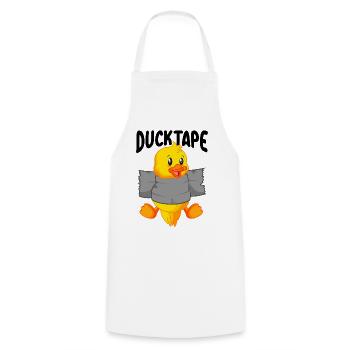 Duck Tape | Ducklings with duct tape - Cooking Apron - white - Front - AI Model Male 185 dark (185cm)