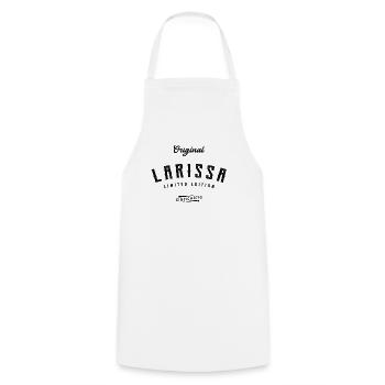Larissa Limited Edition - Kochschürze - Weiß - Vorne - AI Model Male 185 dark (185cm)