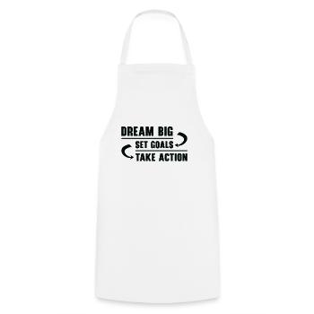 Objectif Vie Citations Message positif Motivant - Tablier de cuisine - blanc - Devant - AI Model Male 185 dark (185cm)