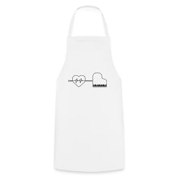 Piano Piano Heartbeat - Cooking Apron - white - Front - AI Model Male 185 dark (185cm)