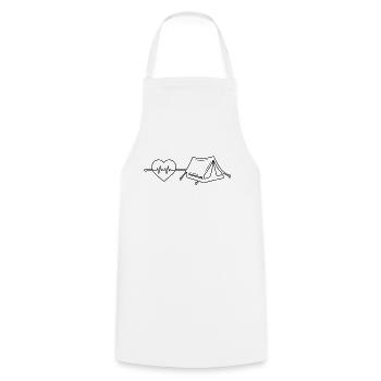 Motorhome heartbeat - Cooking Apron - white - Front - AI Model Male 185 dark (185cm)