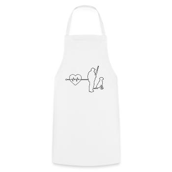 Battement de cœur du chasseur - Tablier de cuisine - blanc - Devant - AI Model Male 185 dark (185cm)