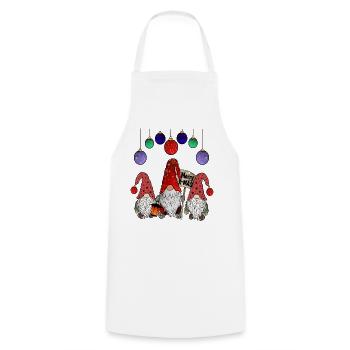Famille Gnome Elfes de Noël - Tablier de cuisine - blanc - Devant - AI Model Male 185 dark (185cm)