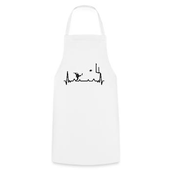 Football Player Rugby Ball Football Game - Cooking Apron - white - Front - AI Model Male 185 dark (185cm)
