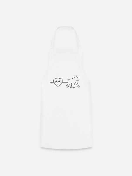 Monkey heartbeat - Cooking Apron - white