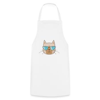 Siamese Cat mit Sonnenbrille Haustier - Kochschürze - Weiß - Vorne - AI Model Male 185 dark (185cm)