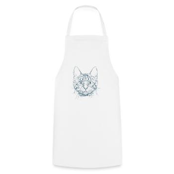 Bengalkatze Hauskatze Haustier Rasse - Kochschürze - Weiß - Vorne - AI Model Male 185 dark (185cm)