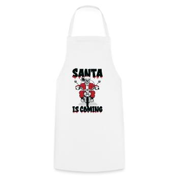 Père Noël effrayant Noël Vacances Halloween - Tablier de cuisine - blanc - Devant - AI Model Male 185 dark (185cm)