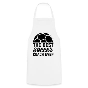 Soccer Trainer - The Best Soccer Coach Ever - Cooking Apron - white - Front - AI Model Male 185 dark (185cm)