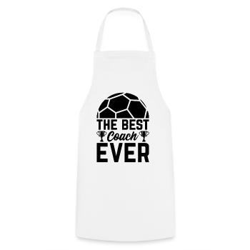 Soccer Trainer - The Best Soccer Coach Ever - Socc - Cooking Apron - white - Front - AI Model Male 185 dark (185cm)