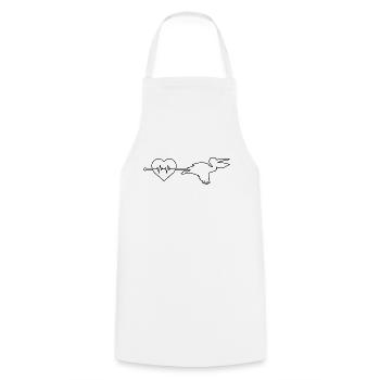 Battement de cœur de Pélican - Tablier de cuisine - blanc - Devant - AI Model Male 185 dark (185cm)