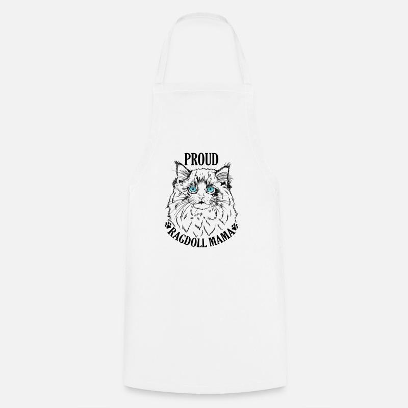 Proud Ragdoll Mama Domestic Cat Breed - Cooking Apron - white