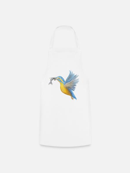 Eisvogel Fangkunst - Kochschürze - Weiß