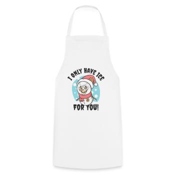 Halloween Scary Christmas Horror Fan Scary Snowman - Cooking Apron - white - Front - AI Model Male 185 dark (185cm)