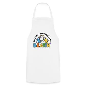 Rainbow Animal Singing Playing Unicorn Lover - Cooking Apron - white - Front - AI Model Male 185 dark (185cm)
