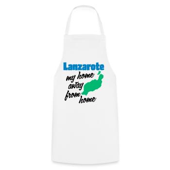 Lanzarote, my home away from home - Cooking Apron - white - Front - AI Model Male 185 dark (185cm)