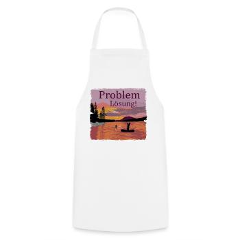Problem Lösung Angeln - Kochschürze - Weiß - Vorne - AI Model Male 185 dark (185cm)