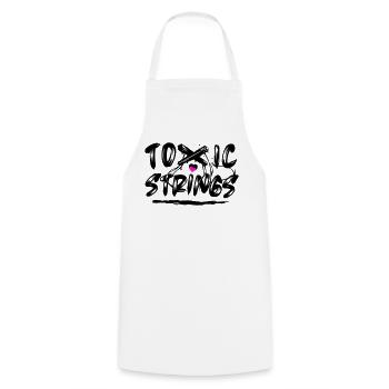 Toxic Strings 2 Farben - Kochschürze - Weiß - Vorne - AI Model Male 185 dark (185cm)