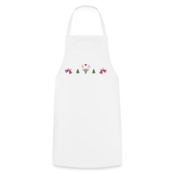 Petits cadeaux amusants pour Noël - Tablier de cuisine - blanc - Devant - AI Model Male 185 dark (185cm)
