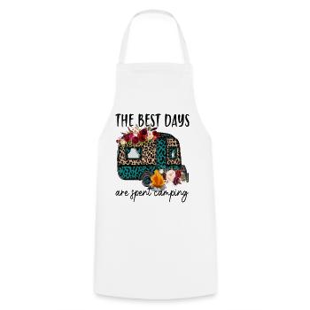 The Best Days Are Spent Camping - Cooking Apron - white - Front - AI Model Male 185 dark (185cm)