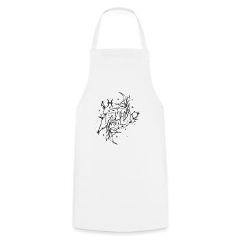 Pisces Zodiac sign February March - Cooking Apron - white - Front - AI Model Male 185 dark (185cm)