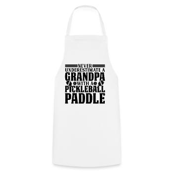 Never Underestimate A Grandpa With A Pickleball Pa - Kochschürze - Weiß - Vorne - AI Model Male 185 dark (185cm)