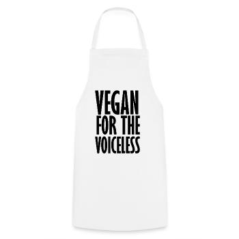 Vegan For The Voiceless - Veganer Spruch - Kochschürze - Weiß - Vorne - AI Model Male 185 dark (185cm)