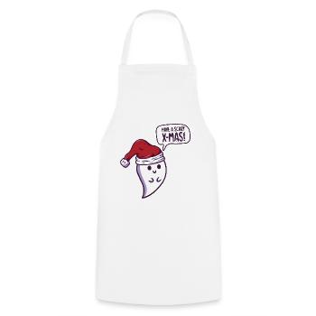 Effrayant Halloween Mignon Noël - Tablier de cuisine - blanc - Devant - AI Model Male 185 dark (185cm)