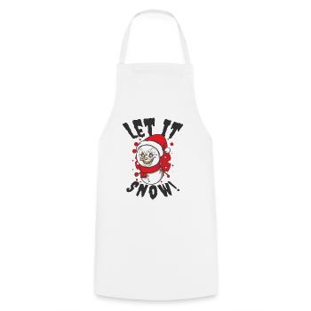 Halloween Scary Snowman Spooky Holiday Christmas - Cooking Apron - white - Front - AI Model Male 185 dark (185cm)