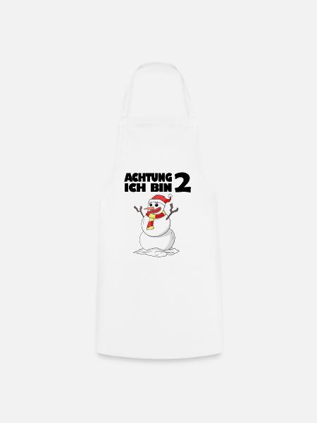 2.Geburtstag 2 Jahre alt Schneemann Geschenk - Kochschürze - Weiß
