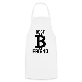Bitcoin Best Friend Bitcoin Lover - Bitcoins - Kochschürze - Weiß - Vorne - AI Model Male 185 dark (185cm)