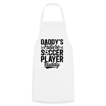 Soccer Kids - Daddy's Future Soccer Player Buddy - Cooking Apron - white - Front - AI Model Male 185 dark (185cm)